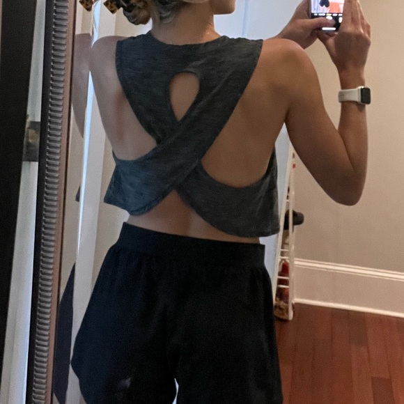 LULULEMON Grey Open Back Tank - Picture 2 of 2